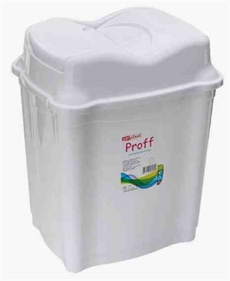 Контейнер для мусора 2л. с перекидным верхом Proff белый НФ-00024718