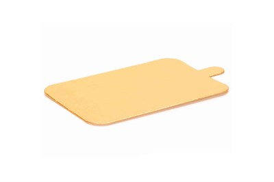 Подложка картонная 0,8мм с держателем 65х100мм золото НЕКО (200шт) 23296