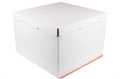 Короб картонный д/тортов 300х300х450 белый (10шт) 22859