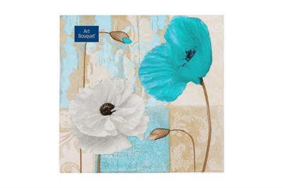 Салфетки 33х33 3 - слойн. Art Bouquet 20 шт (12 уп) Декоративные маки 21526