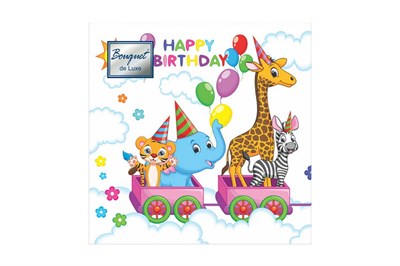 Салфетки 33х33 3 - слойн. Art Bouquet 20 шт (12 уп) Зоопарк 21528