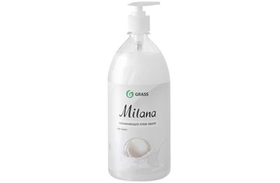 БХ GraSS Мыло-крем жидкое Milana Жемчужное с дозатором, 1л (6 шт/кор)  17105