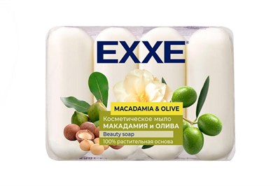 Мыло косметическое EXXE "Макадамия и олива" 4х70г (24шт) 20177