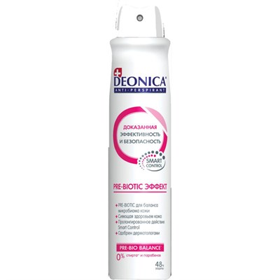 Дезодорант спрей женский DEONICA 200мл Pre-Biotic Эффект 1/6 НФ-00024774