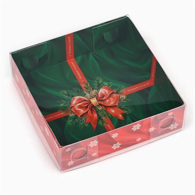 Коробка для макарун «С Новым годом!», 12×12×3.5 см НФ-00025590