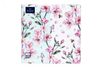 Салфетки 33х33 3 - слойн. Art Bouquet 20 шт (12 уп) Цветущий сад 21999