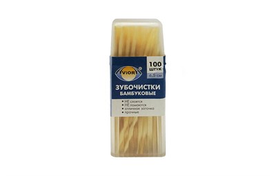 Зубочистки в банке (100шт) в сп. 12 шт АВИОРА (480уп) 8951