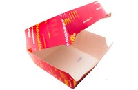 Короб под гамбургер большой цветной МЕГА 120х120х70 (250шт) 14853