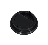 Крышка для стак. Стирол д.90 мм черная (0,350/0,400л) (10уп х 100шт) (1000шт) НФ-00002445