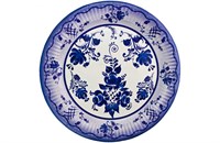 Бум тарелка Папирус д.230мм Гжель /10уп * 50шт/ (500шт) 13525