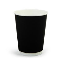 Бум стакан БК Черный 2-х слойный 350 мл (25/500) НФ-00018050
