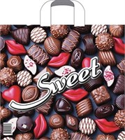  Пакет ПЭ с петлевой ручкой 38х34+3см (70) (Десерт) Артпласт (х50/500)  НФ-00022183