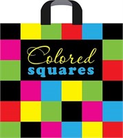  Пакет ПЭ с петлевой ручкой 40х36+4см (110) (Разноцветные квадраты) Артпласт (х25/350)  НФ-00022187