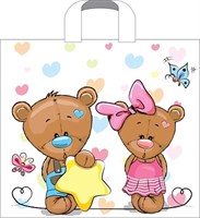  Пакет ПЭ с петлевой ручкой 38х34+3см (70) (Друзья) Артпласт (х50/500)  НФ-00022185