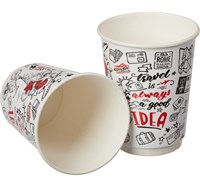 Бум стакан Saami(Саами) Тревел белый 2 сл 300 мл 20/400 (111202) НФ-00017103