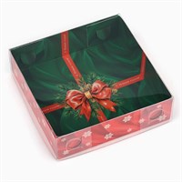 Коробка для макарун «С Новым годом!», 12×12×3.5 см НФ-00025590