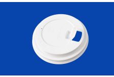 Крышка для стак. Л-ПАК  д.80мм (0,250л) белая (20уп х100шт) (2000шт) с откидным пит.