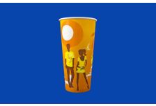 Бум стакан Л-ПАК 0,330л диам 80мм ХН ПЛЯЖ /20уп*50шт/(1000шт)