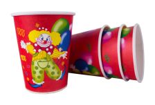 Бум стакан Экопак 0,250л детские диам 80мм Клоун /20уп * 50шт/ (1000шт)