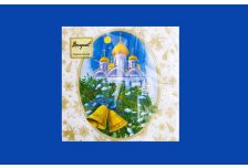 НГ Салфетки 33х33, 20 шт,2 сл. БОГЕТ (15 уп) НГ РОЖДЕСТВЕНСКАЯ НОЧЬ, ЗОЛОТО