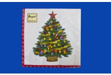 НГ  Салфетки 33х33, 20 шт,2 сл. БОГЕТ (15 уп) НГ НОВОГОДНЯЯ ЕЛЬ