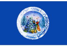 НГ тарелка бумажная  д.230мм глуб.15мм Marin ДЕД МОРОЗ /10уп * 50шт/ (500 шт)