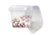 Ведро/крышка   1,15л   прозрачное  прямоугольное /129*129/   Альянс-Упак   (290шт)