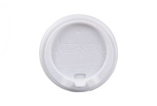 Крышка для стак. Бумажн.  д.80мм (0,250л)  рисунок белая (10уп х100шт)  (1000шт) с откидным пит.