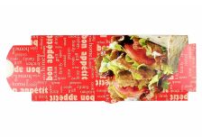 Фастфуд короб ролл/шаурма 231*70*30 Bon appetit (КБ) /8уп*50шт/ (400 шт)