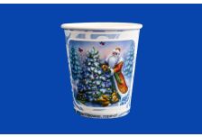 НГ стакан бумажный 0,250л диам 80мм Marin ДЕД МОРОЗ (1000шт)