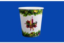 НГ стакан бумажный 0,250л диам 80мм Marin СВЕЧИ (1000шт)