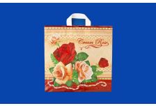 Пакет петля  ДПА 39х40 Лав Мар Кремовые розы /20уп х 20шт/ ПВД 80мкм (400шт)