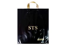 Пакет петля  Серикоф 40х60 СТС черный  с фальц (250шт) петля 160мкм