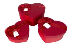 Набор подарочных коробок 1/5 СЕРДЦЕ БОЛ БОРДО/БЕЖ