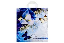 Пакет петля  Тико 40х44 Синяя симфония /6уп х 50шт/ ПНД 35мкм (300шт) петля