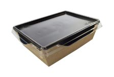 ДоЭко бум салатник с прозр крышкой OpSalad (опсалад)  800 ЧЕРНЫЙ (150шт) (200 шт) в рук 50 шт