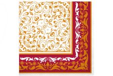 Салфетки 33х33 2- слойн. (ЛИЛИЯ) 20л/15уп Ажур бордо