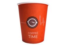 Бум стакан ИнтроПластик 0,250л диам 80мм ГН Coffee time  /20уп * 50шт/ (1000шт)