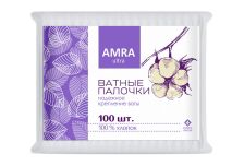 Бумфа Ватные палочки АМРА в пакете 100 (52уп)