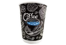 Бум стакан ИнтроПластик 0,350л диам 90мм ГН Десерт 2-х слойн.  /12уп * 50шт/ (600шт)