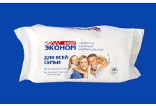 Салфетки влажные Смарт Эконом (70шт)  Для всей семьи (24уп)