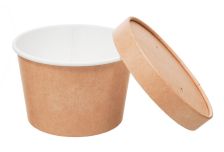 ОСК супница Round Bowl   300 ДНО+картон крышка д100(79)х65мм  (300шт). Вместимость 250мл