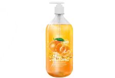 БХ GraSS Мыло-крем жидкое Milana Сочный мандарин с дозатором, 1л (6 шт/кор)