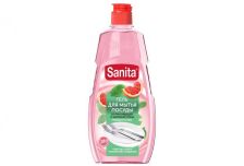 БХ Гель для мытья посуды от засохшей пищи и жира САНИТА Грейпфрут и мята, 450гр (20шт/кор) Ступино