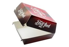 Короб под гамбургер 120x120х70 красный (300шт)