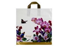 Пакет петля  Серикоф 40х40 Букет белый Орхидея  (500шт) 95мкм