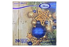 НГ Салфетки 33х33 3-х сл. (МАРИО) 20 л/20шт 