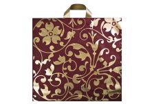 Пакет петля  Серикоф 45х43 Узор баклажан /16уп х 25шт/ ПВД 100мкм (400шт) петля