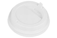 Крышка для стак.бумажн.   д.80мм (0,250л)  белая (10уп х100шт)  (1000шт) с откидным пит.