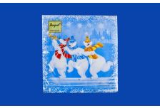 НГ Салфетки 33х33, 20 шт,2 сл. БОГЕТ (15 уп) НГ ВЕСЕЛЫЕ МЕДВЕДИ